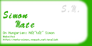 simon mate business card